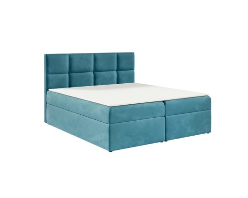 TYP 57 azúrkék kárpitozott  boxspring ágy 180*200