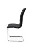 EMMA krómozott lábú hajlított támlás fekete szék