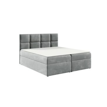 TYP 57 szürke kárpitozott boxspring ágy 140*200