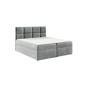 TYP 57 szürke kárpitozott boxspring ágy 140*200