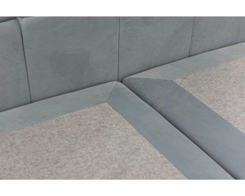 TYP 57 szürke kárpitozott boxspring ágy 140*200