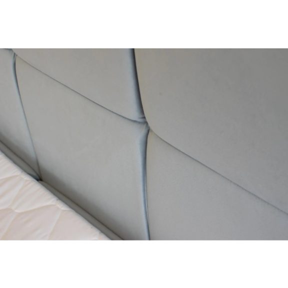 TYP 57 szürke kárpitozott boxspring ágy 140*200