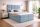 TYP 57 világoskék kárpitozott boxspring ágy 140*200