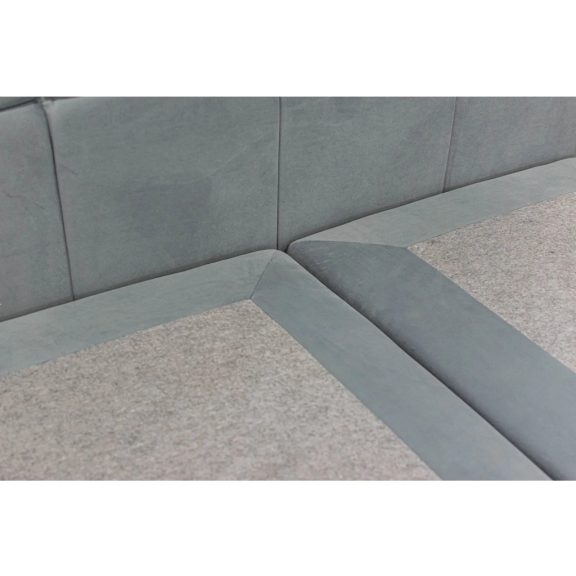 TYP 57 világoskék kárpitozott boxspring ágy 140*200