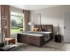 TYP 57 sötétbarna kárpitozott boxspring ágy 160*200