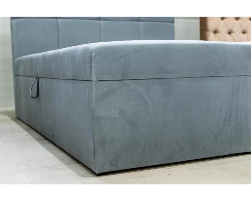 TYP 57 sötétbarna kárpitozott boxspring ágy 160*200