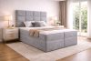 TYP 57 szürke kárpitozott boxspring ágy 160*200
