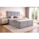 TYP 57 szürke kárpitozott boxspring ágy 160*200