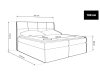 TYP 57 világoskék kárpitozott boxspring ágy 160*200