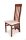 LARA különleges háttámlájú klasszikus gesztenye szék világosbarna kárpittal