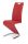LORD ultramodern formájú piros szék króm lábazattal, műbőr kárpittal