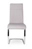 MOLLY modern vonalvezetésű beige szék krómozott, hajlított lábakkal