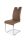 MONA modern hajlított támlás barna műbőr szék króm lábakkal