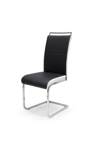 SZÁVA modern fekete szék króm lábakkal, a háttámlán fogantyúval