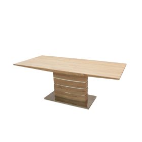   Claudia bővíthető sonoma étkezőasztal fémdíszes talppal 160-as méretben