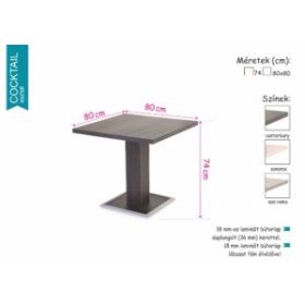 COCKTAIL sonoma étkezőasztal