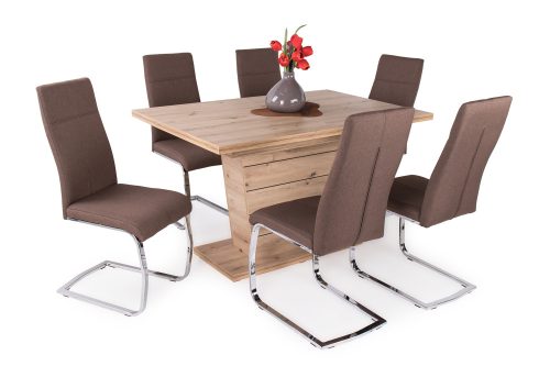 FANNI artisan tölgy bővíthető modern étkezőasztal