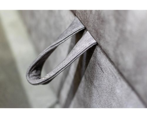 ARAMIS középszürke kárpitozott boxspring ágy 160*200