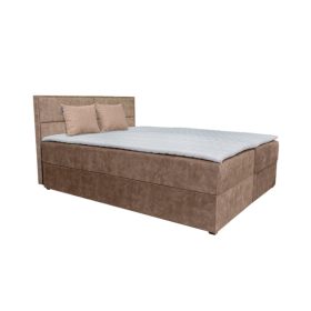 ARAMIS bézs kárpitozott boxspring ágy 180*200