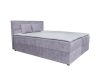 ARAMIS középszürke kárpitozott boxspring ágy 180*200