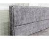ARAMIS középszürke kárpitozott boxspring ágy 180*200