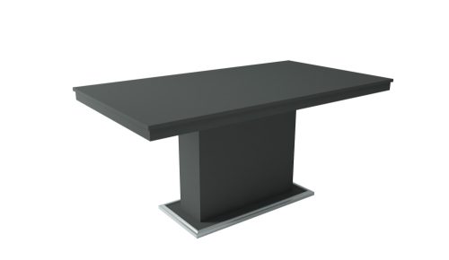 FLÓRA matt sötétszürke bővíthető modern étkezőasztal 120-as méretben