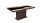 FLÓRA PLUSZ wenge bővíthető epoxy étkezőasztal festett üveglappal (sonoma - fekete betéttel) 2 méretben 