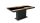 FLÓRA PLUSZ matt sötétszürke bővíthető epoxy étkezőasztal festett üveglappal (aristan tölgy- fekete betéttel) 2 méretben