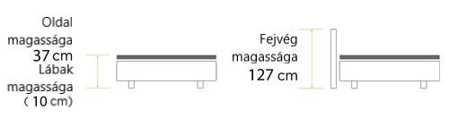  SUNA / Balance / kárpitozott ágyneműtartós ágy