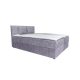 ATOS középszürke kárpitozott boxspring ágy 160*200