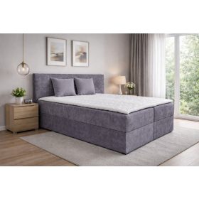 ATOS sötétszürke kárpitozott boxspring ágy 160*200
