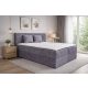ATOS sötétszürke kárpitozott boxspring ágy 160*200