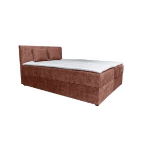 ATOS barna kárpitozott boxspring ágy 180*200