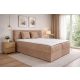 ATOS bézs kárpitozott boxspring ágy 180*200