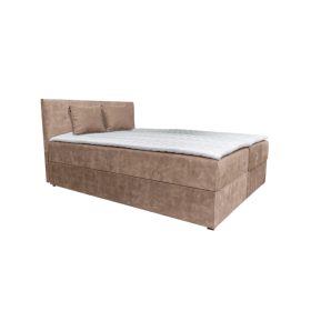 ATOS bézs kárpitozott boxspring ágy 180*200
