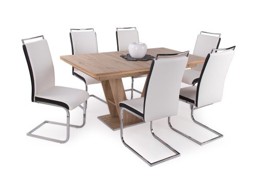 PRÁGA bővíthető modern artisan tölgy étkezőasztal