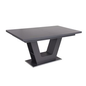   PRÁGA bővíthető modern matt sötétszürke étkezőasztal