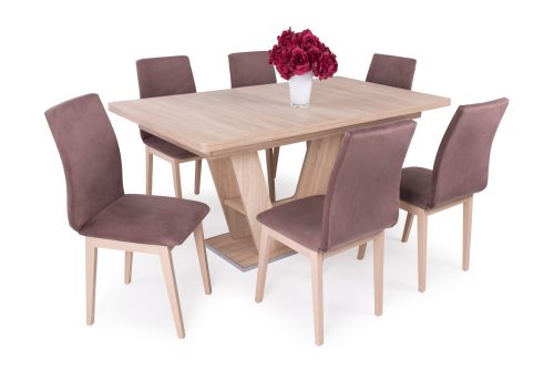 PRÁGA bővíthető modern sonoma étkezőasztal