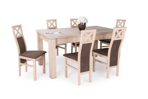 TONY bővíthető masszív hatású sonoma étkezőasztal 200-as méretben