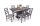 Flóra Plusz epoxy étkezőasztal Niki székkel - étkezőgarnitúra