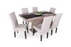 Flóra Plusz epoxy étkezőasztal Berta Lux székkel - étkezőgarnitúra