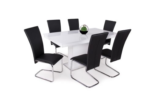 Fényes Flóra étkezőasztal Paulo székkel - étkezőgarnitúra
