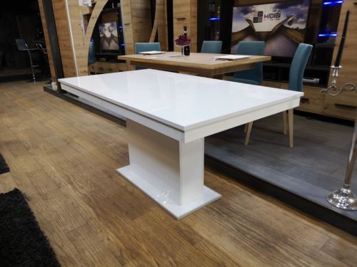 Magasfényű Flóra étkezőasztal Dexter székkel - étkezőgarnitúra