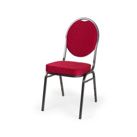   Bankett tárgyalószék piros szövet, fém lábak, rakásolható