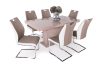 Magasfényű Flóra asztal Adél székkel - étkezőgarnitúra