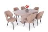 Magasfényű Flóra asztal Aspen székkel - étkezőgarnitúra