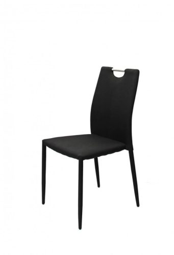 Szofi fekete rakásolható szövet szék
