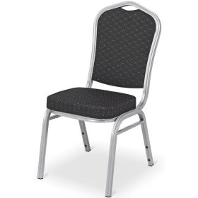   Bankettszék  02 rakásolható, fekete,  kárpitozott, rendezvény szék