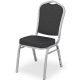 Bankettszék  02 rakásolható, fekete,  kárpitozott, rendezvény szék