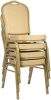 Bankettszék  02 rakásolható, óarany,  kárpitozott, rendezvény szék